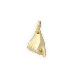 TQ Metall Brass Anh&auml;nger "I love you" Gold