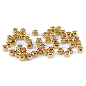 DQ Quetsch Perle 2mm Gold 