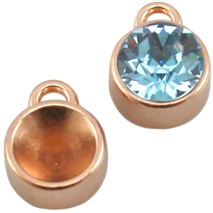 Fassungen Metall DQ f&uuml;r Chaton SS39 eine &Ouml;se rosegold