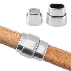 Metall DQ Magnetverschluss Antik silber (Nickelfrei)