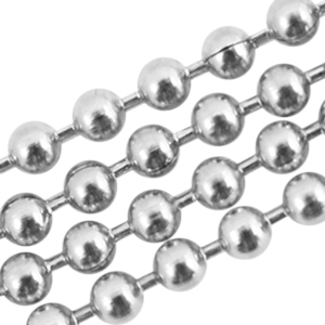 Stainless Steel Zubeh&ouml;r Ballchain 2mm aus rostfreiem Stahl Silber 