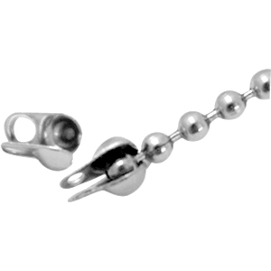 Stainless Steel Zubeh&ouml;r Endkappen f&uuml;r Ballchain 2mm aus rostfreiem Stahl Silber 