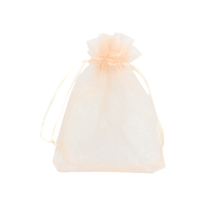 Organza Schmuck Beutel 9x12cm Apricot peach