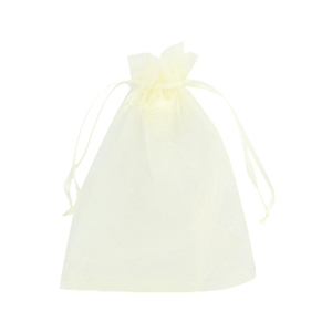 Organza Schmuck Beutel 10x13cm Light yellow