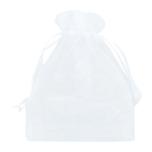 Organza Schmuck Beutel 13x18cm Weiss