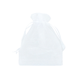 Organza Schmuck Beutel 9x12cm Weiss