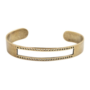 Zubeh&ouml;r Metall DQ Basis Armband (f&uuml;r Macram&eacute; band) Antik bronze (nickelfrei)