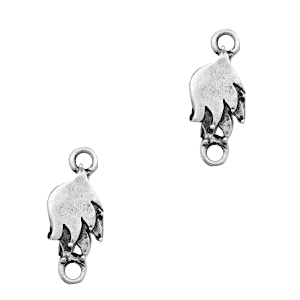 Anh&auml;nger Metall TQ Zwischenst&uuml;ck Federn Antique silber