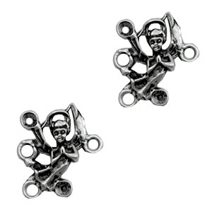 Anh&auml;nger Metall TQ Engel Zwischenst&uuml;ck/Fassung f&uuml;r Swarovski PP32 Antique silber