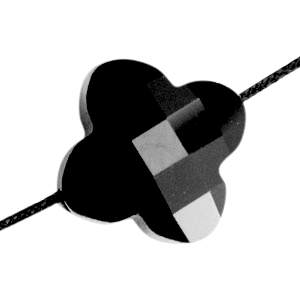 Facetten Perlen Fashion Clover Jet black