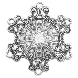 Anh&auml;nger Metall TQ Barock style Antique silber