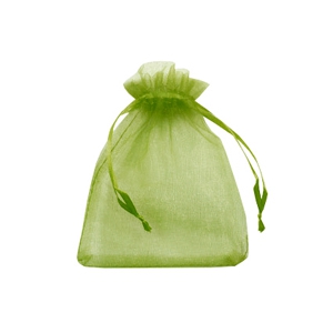 Organza Schmuck Beutel 7x9cm Olive green