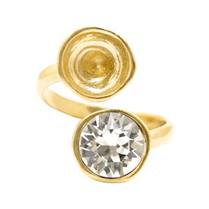 Zubeh&ouml;r Metall DQ Ring mit Fassungen f&uuml;r SS39 Gold (nickelfrei)