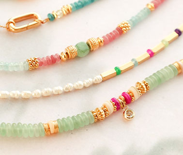 Disc und Rondell Natursteinperlen