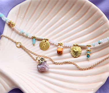 Anh&auml;nger und Schmuckverbinder aus Naturstein