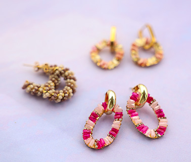 Facetten Perlen Ohrringe und Anh&auml;nger