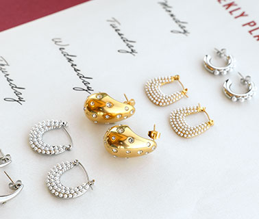 Neue stilvolle Serie Edelstahl-Ohrringe