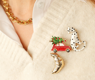 Neue trendige Serien Broschen, Pins & Schmuckkarten