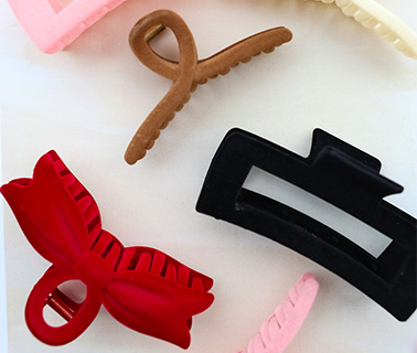 Neue Serie Samt-Haarklemmen