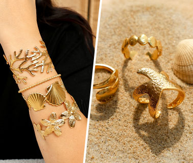 Elegant trendige Armcuffs & Armringe aus Edelstahl