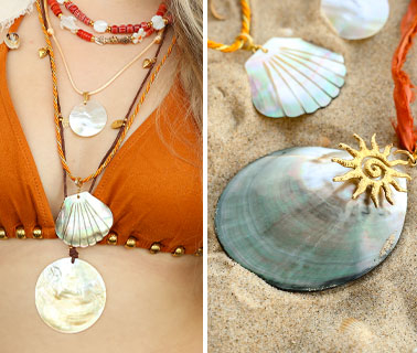 Neue Serie mit gro&szlig;en Muschel- und Perlmuttanh&auml;nger