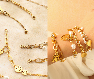 Edelstahlarmb&auml;nder und Armband-Anlegehilfe