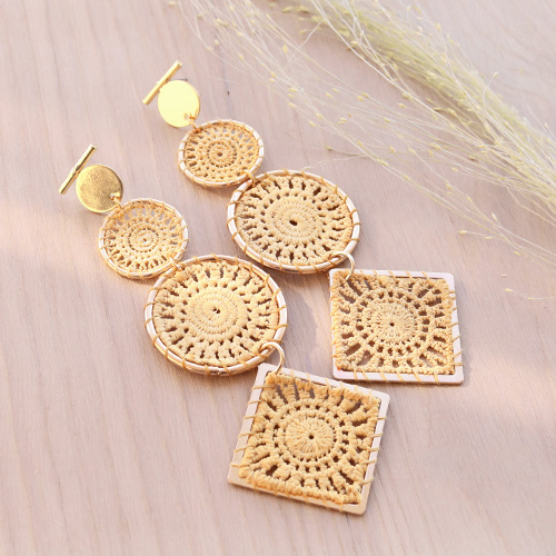 DIY: Ohrringe in Soutache Stil mit gewebten Anh&auml;ngern