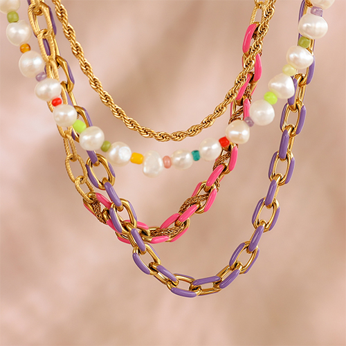 Designideen f&uuml;r Gliederketten aus Edelstahl mit Emaille