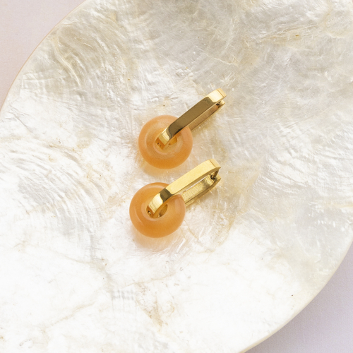 Interessante Ohrringe und Anh&auml;nger mit Rondell Natursteinperlen gestalten