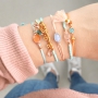 Minimalistische Armb&auml;nder mit Anh&auml;ngern und Zwischenst&uuml;cken aus Kristallglas