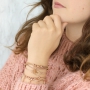 Schmuck Inspiration mit rosegold DQ Metall in Kombination mit verschiedenen Reihmaterialien!