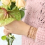 Schmuck Inspiration mit rosegold DQ Metall in Kombination mit verschiedenen Reihmaterialien!