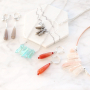 DIY Ohrringe und Ketten aus Naturstein und Aura Quarzkristall