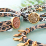 Machen Sie die besten Armb&auml;nder und Haargummis mit gestepptem Elastik Band Leopard:
